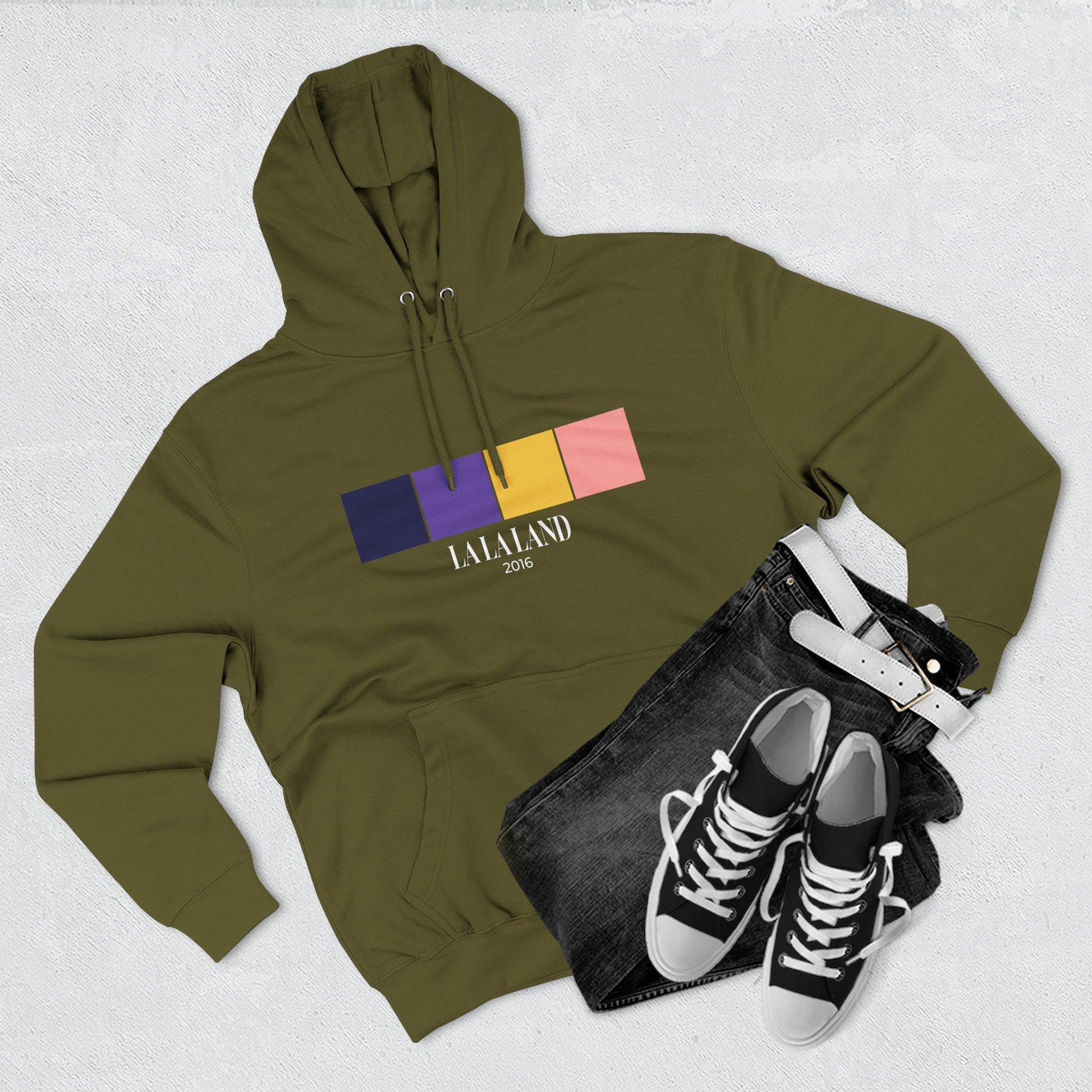 La La Land Color Palette Hoodie – Cinematic Sunset Edition