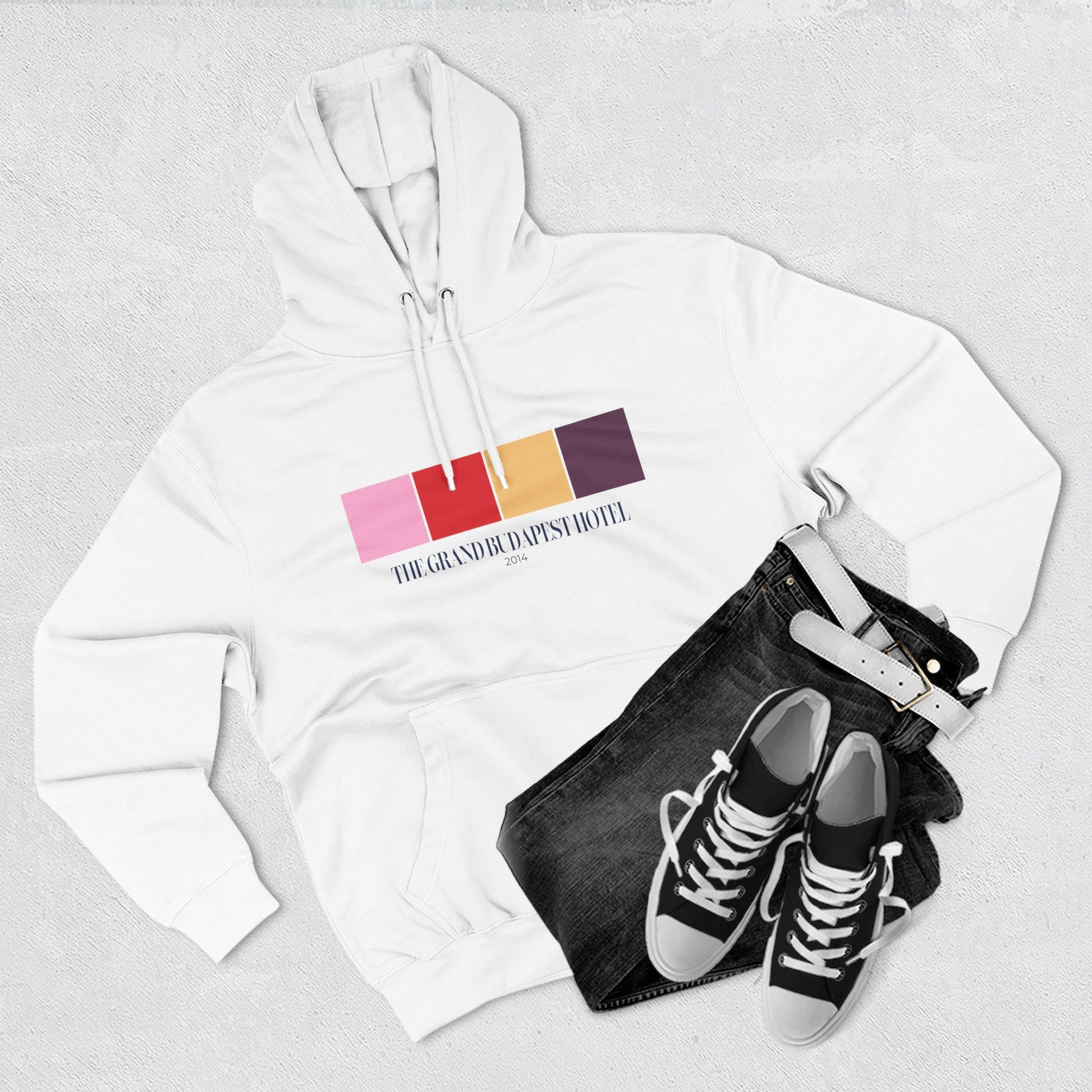The Grand Budapest Hotel Color Palette Hoodie – Wes Anderson Pastel Edition