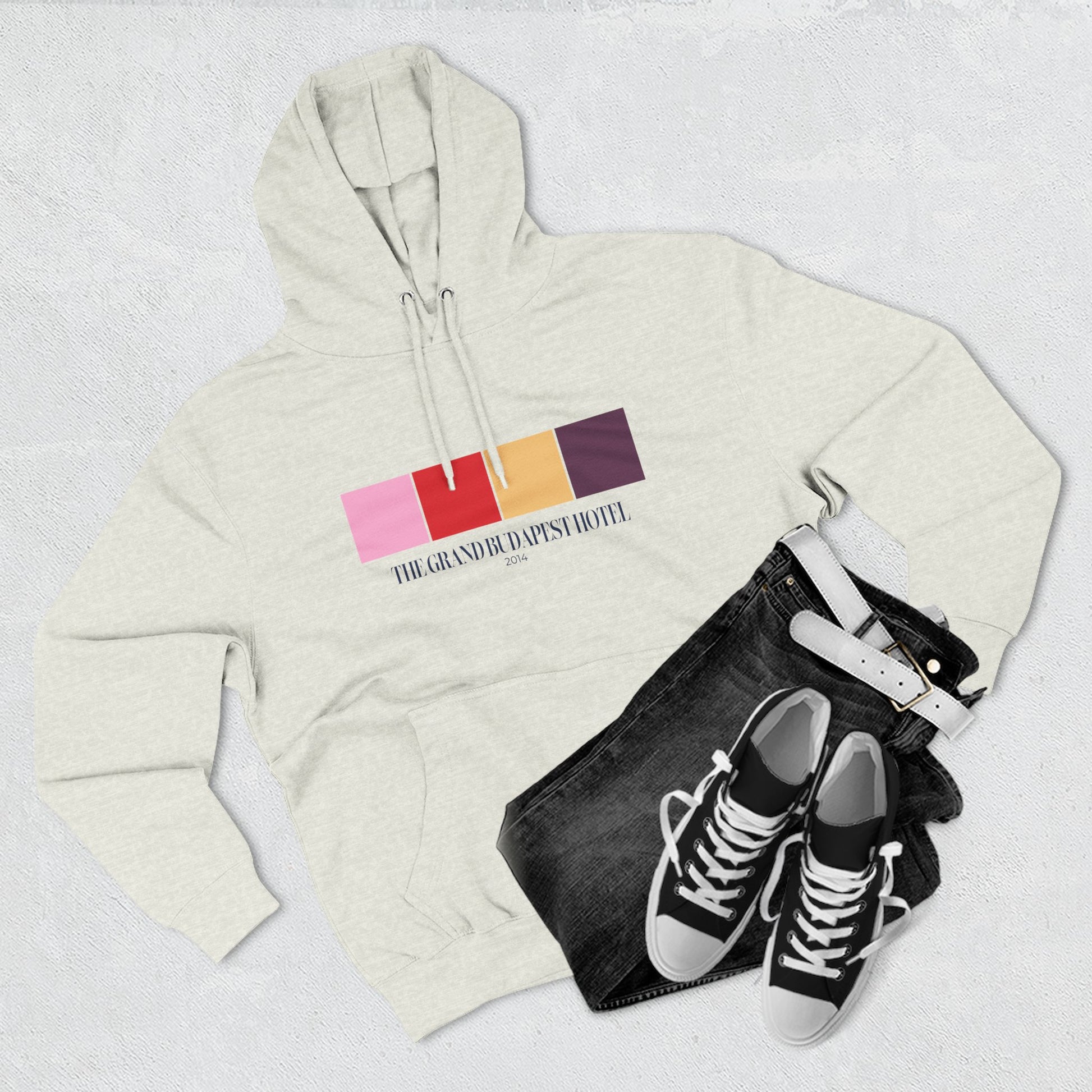 The Grand Budapest Hotel Color Palette Hoodie – Wes Anderson Pastel Edition