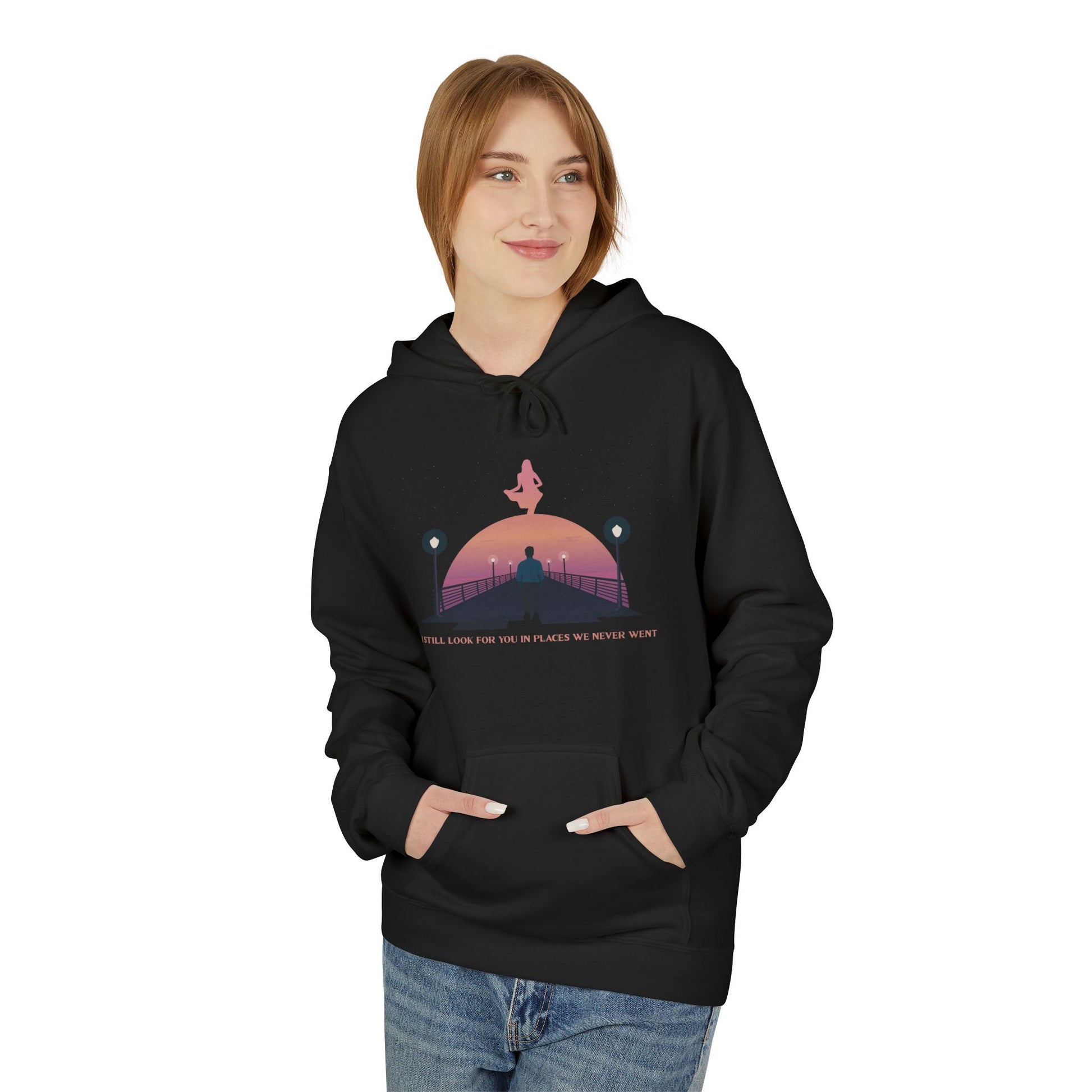 “I Still Look for You in Places We Never Went” – Cinematic Emotional Hoodie / Tee