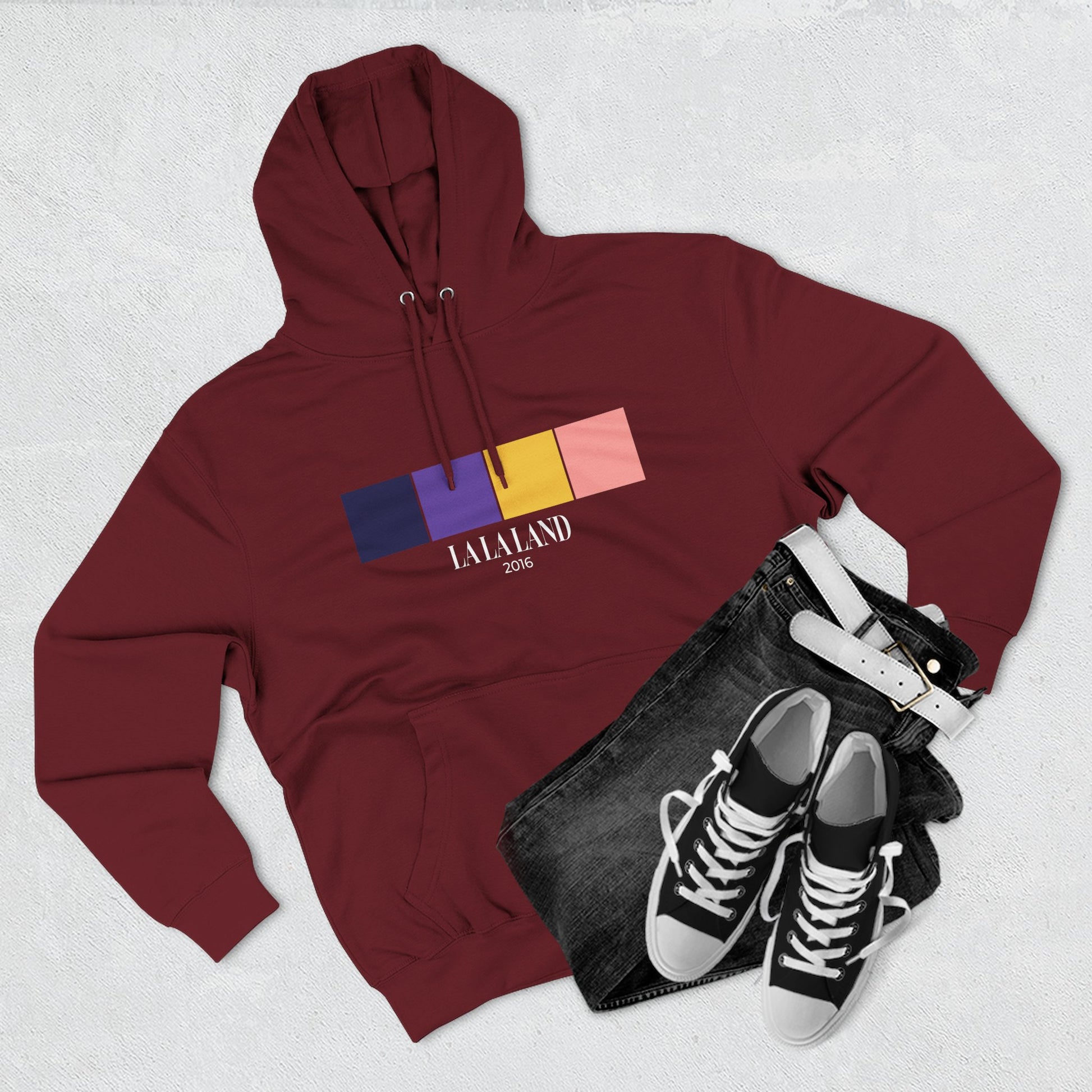 La La Land Color Palette Hoodie – Cinematic Sunset Edition