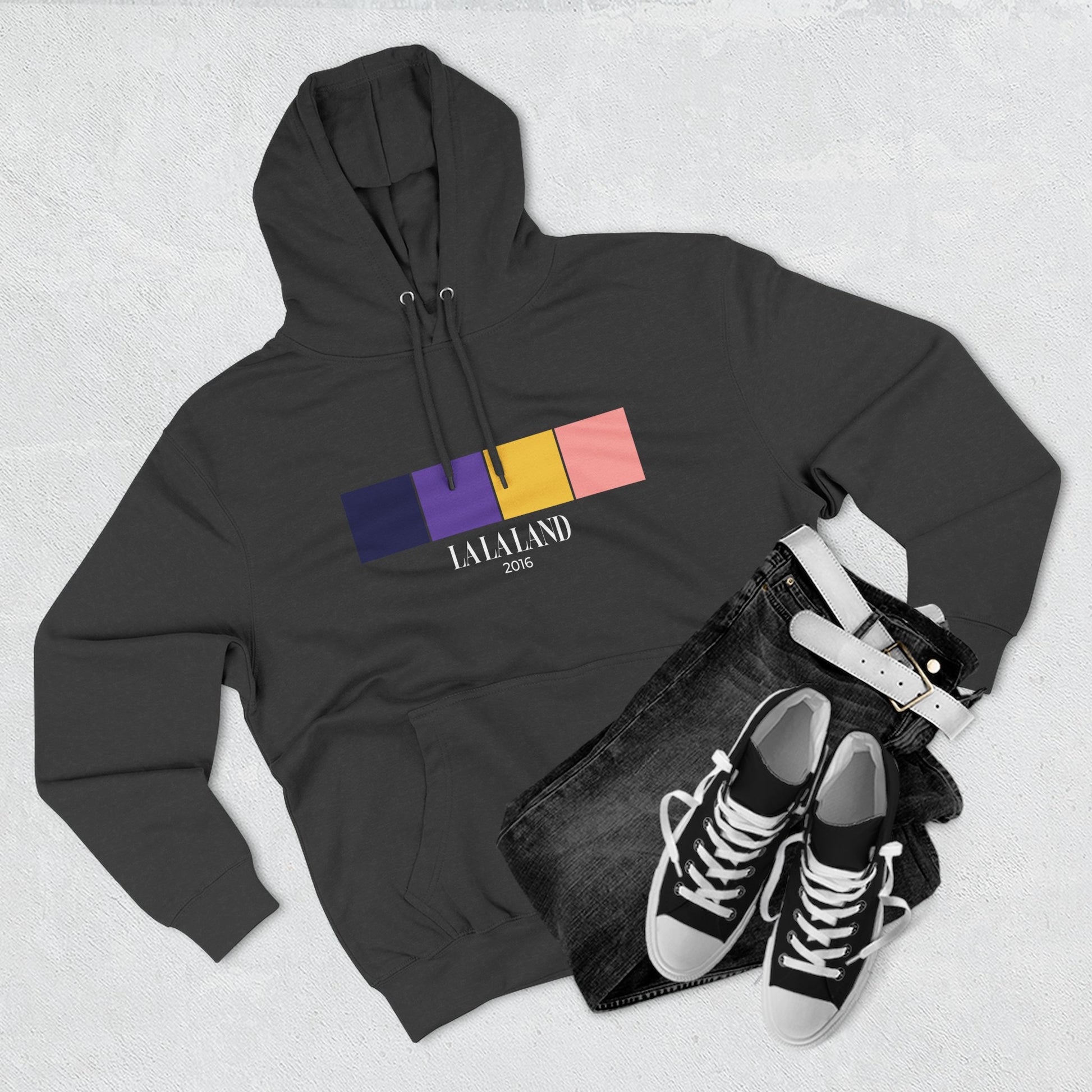 La La Land Color Palette Hoodie – Cinematic Sunset Edition