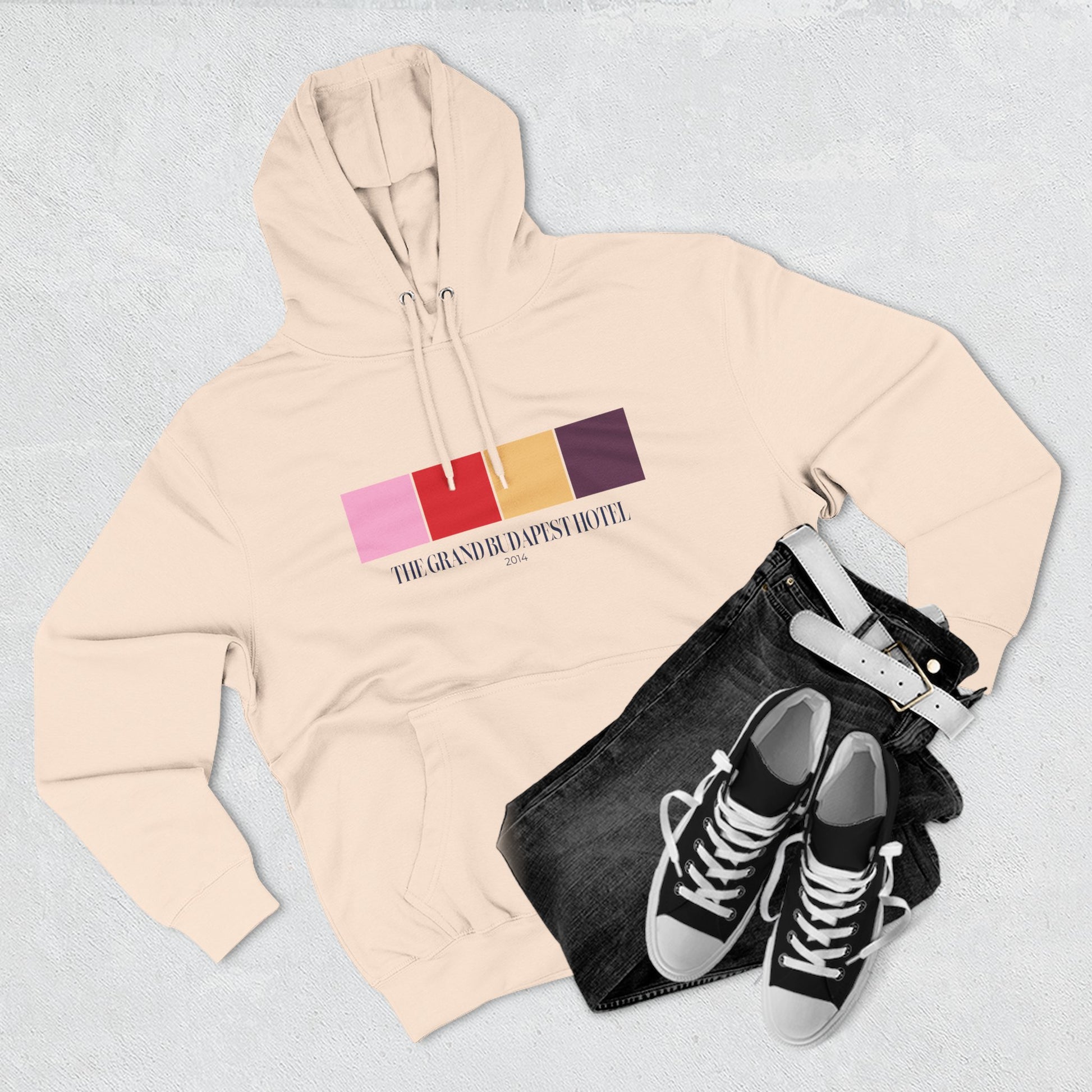 The Grand Budapest Hotel Color Palette Hoodie – Wes Anderson Pastel Edition