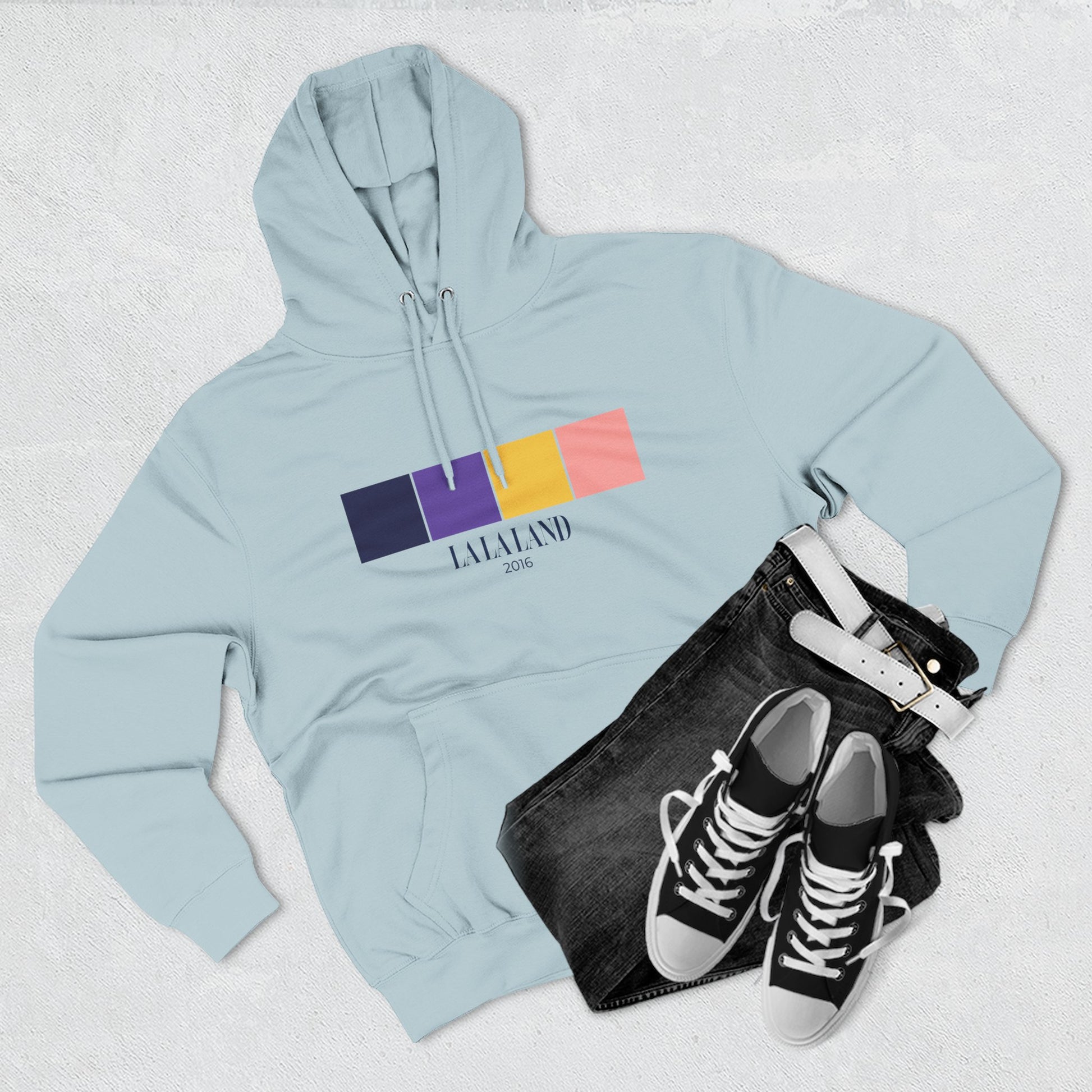 La La Land Color Palette Hoodie – Cinematic Sunset Edition