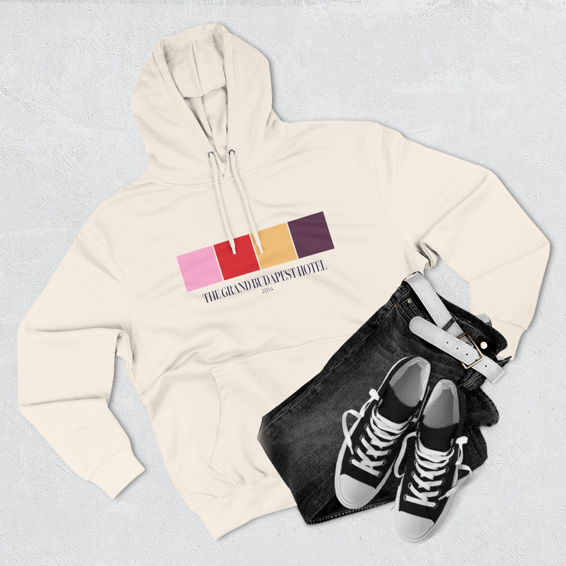 The Grand Budapest Hotel Color Palette Hoodie – Wes Anderson Pastel Edition