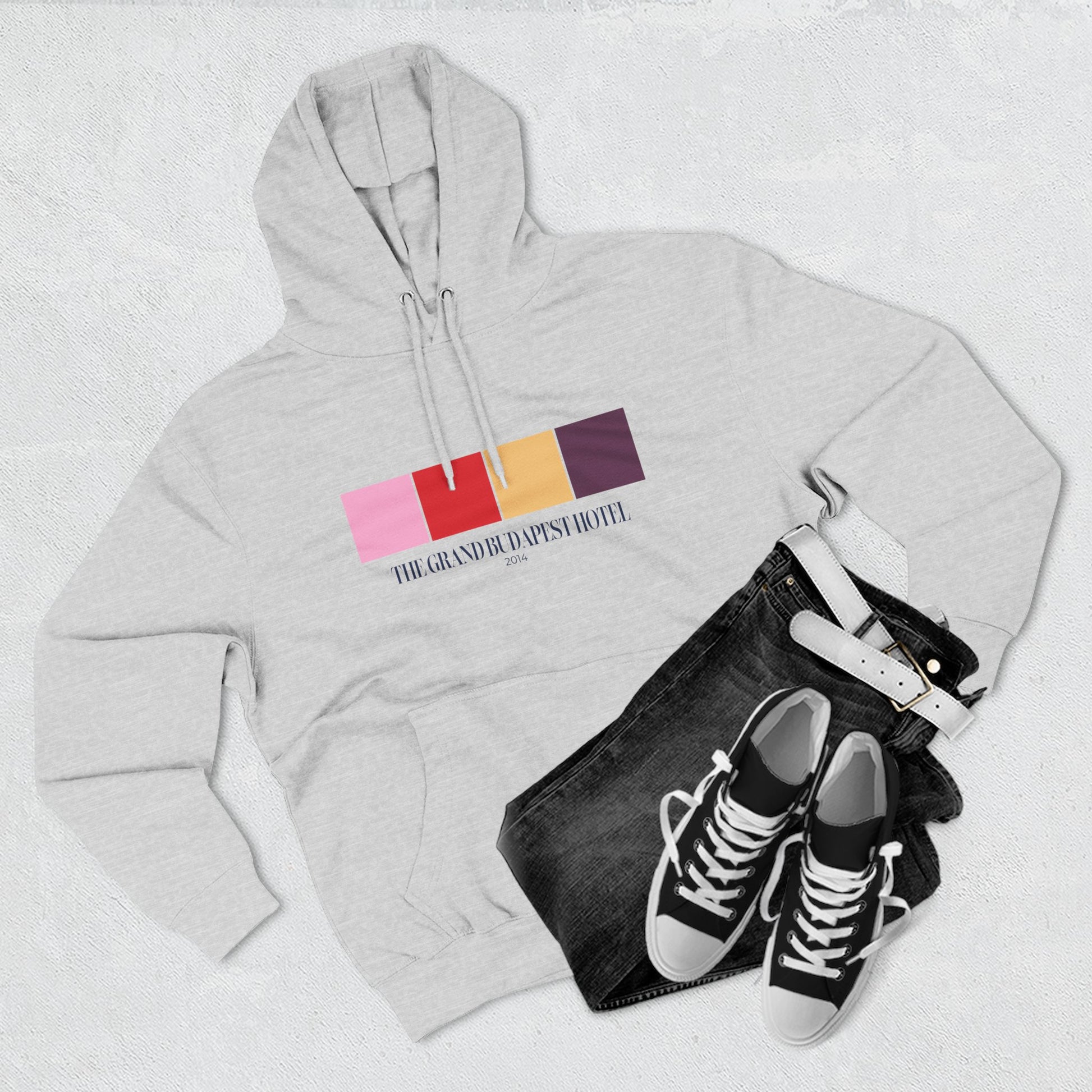 The Grand Budapest Hotel Color Palette Hoodie – Wes Anderson Pastel Edition